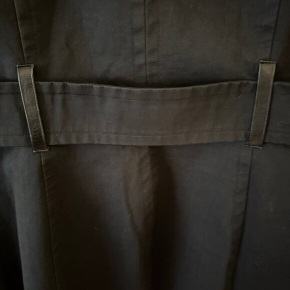 MACKAGE black trench peacoat with bell sleeve leather detail size Medium - Picture 6 of 16